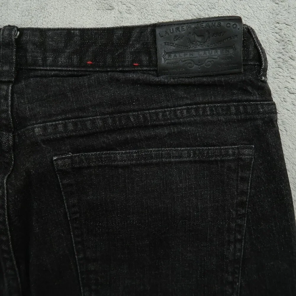 Ralph Lauren Jeans Women's 14 Gray High-Rise Classic Straight Denim 31
